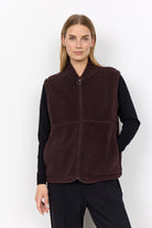 Soya Concept Onyx Fleece Gilet - Chocolate Plum