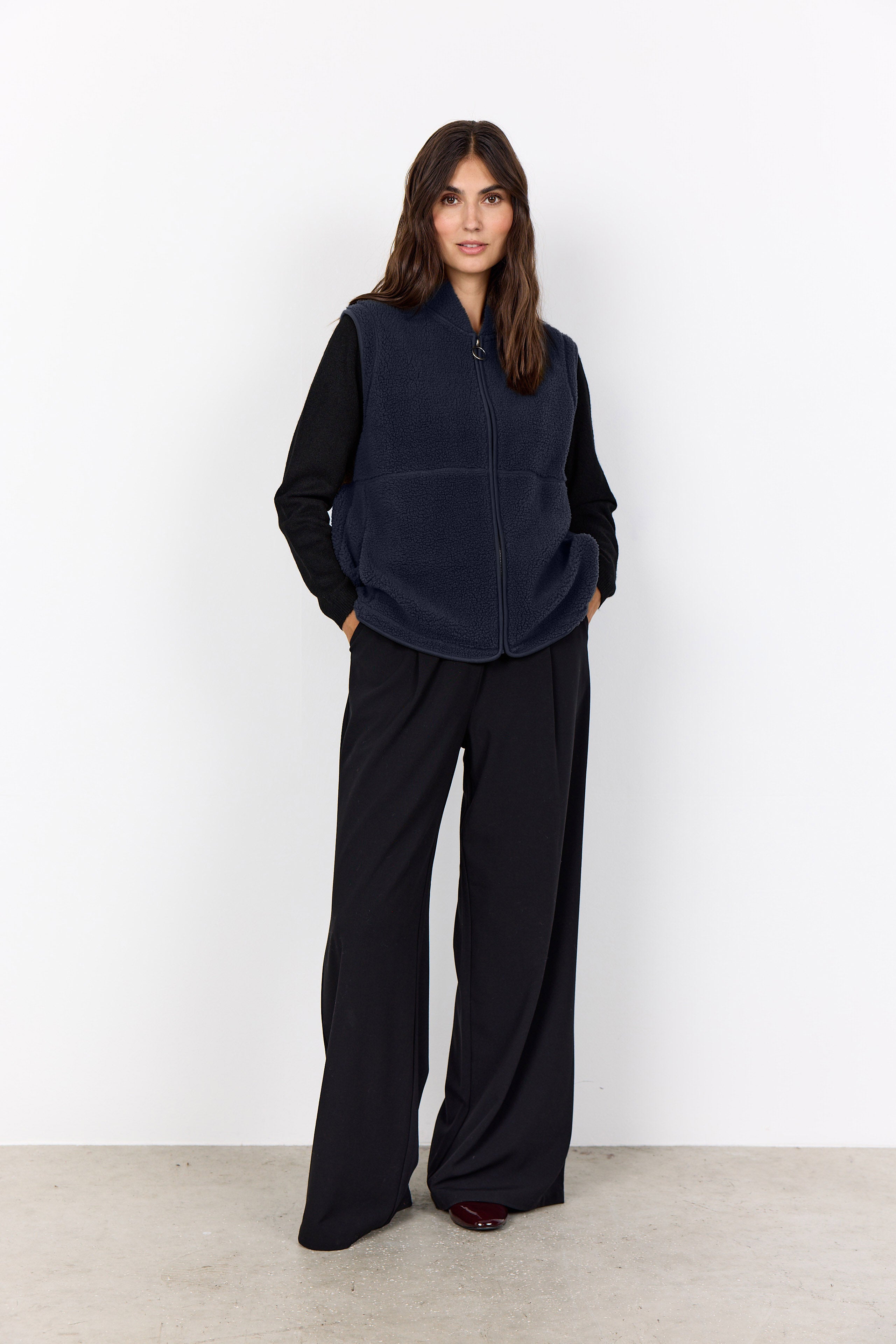 Soya Concept Onyx Fleece Gilet - Navy