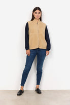 Soya Concept Onyx Fleece Gilet - Sand
