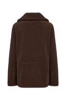 Soya Concept Onyx Wide Collar Fleece Jacket - Hot Fudge
