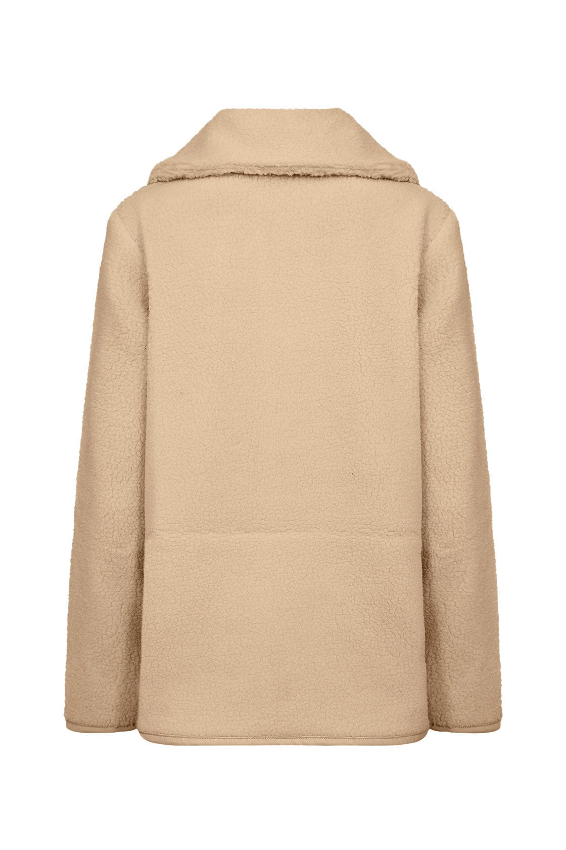 Soya Concept Onyx Wide Collar Fleece Jacket - Sand