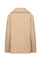 Soya Concept Onyx Wide Collar Fleece Jacket - Sand