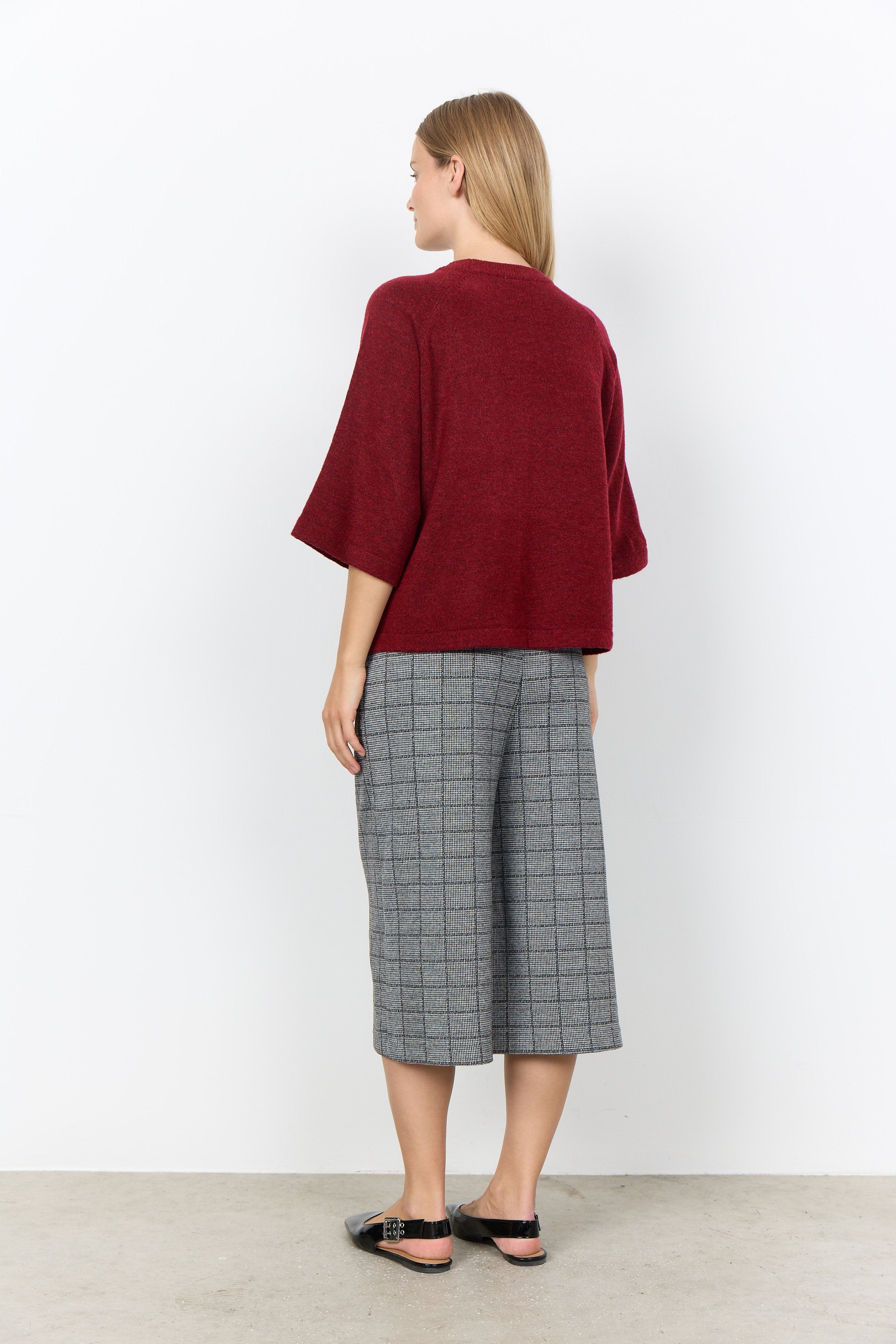 Soya Concept Orlean 3/4 Sleeve Jumper - Madder Brown Melange