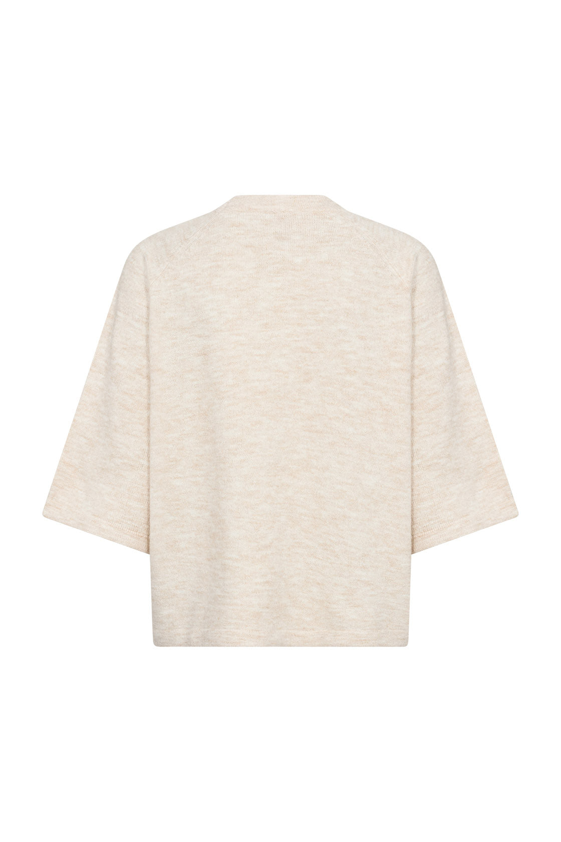 Soya Concept Orlean Knitted 3/4 Sleeve Jumper - Cream Melange