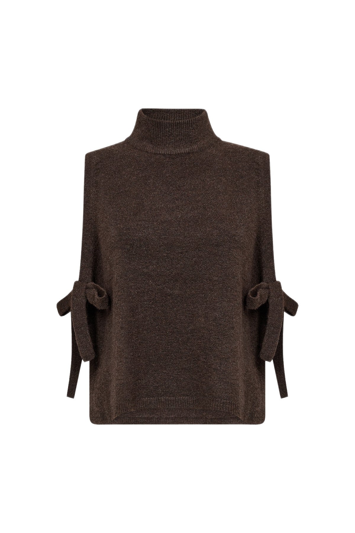 Soya Concept Orlean Side-Tie Knitted Tabard - Chocolate Plum Melange