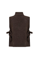 Soya Concept Orlean Side-Tie Knitted Tabard - Chocolate Plum Melange