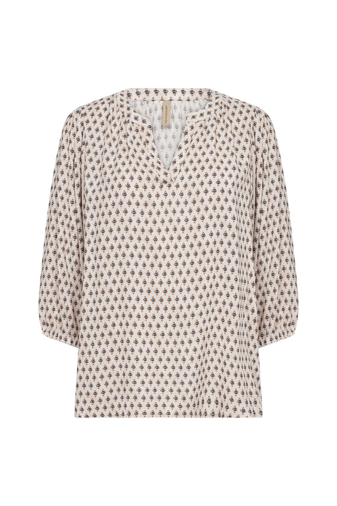 Soya Concept Pakize Printed Blouse - Air Blue Combi