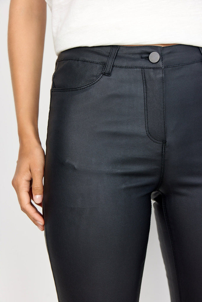 Soya Concept Pam Leather Look Trousers - Black