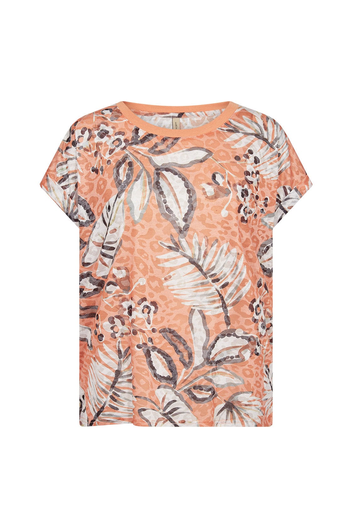 Soya Concept Panike Printed T-Shirt - Papaya Combi