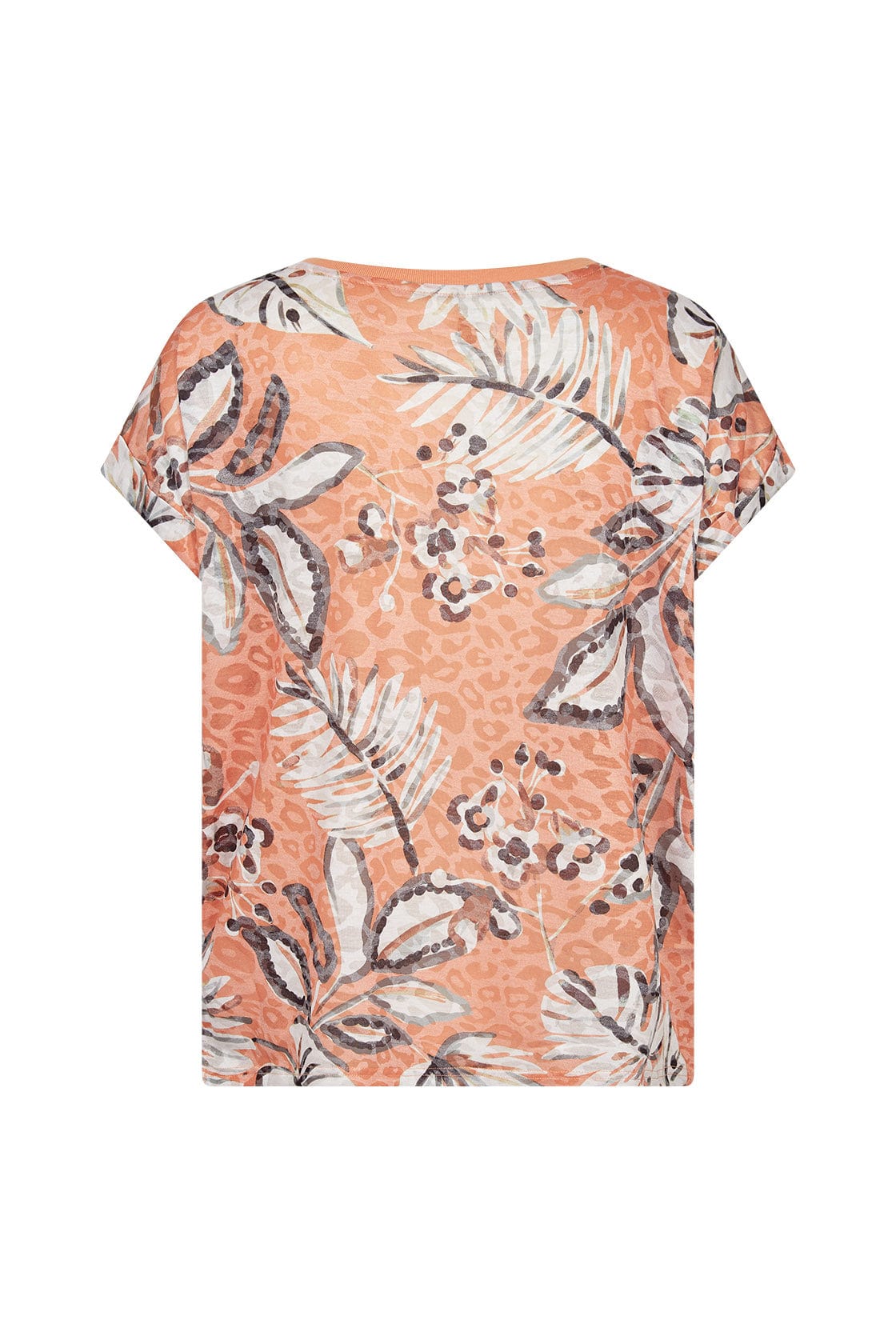 Soya Concept Panike Printed T-Shirt - Papaya Combi