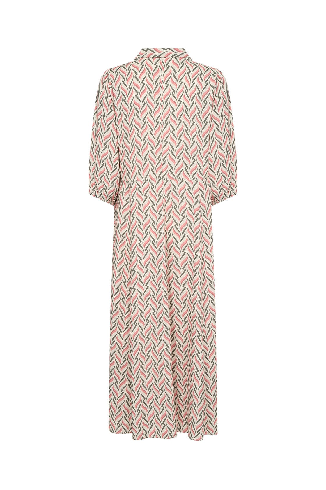 Soya Concept Penny Geo Print Midi Dress - Peach Pink Combi