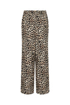 Soya Concept Pietta Leopard Print Elastic Waist Trousers - Sand Combi