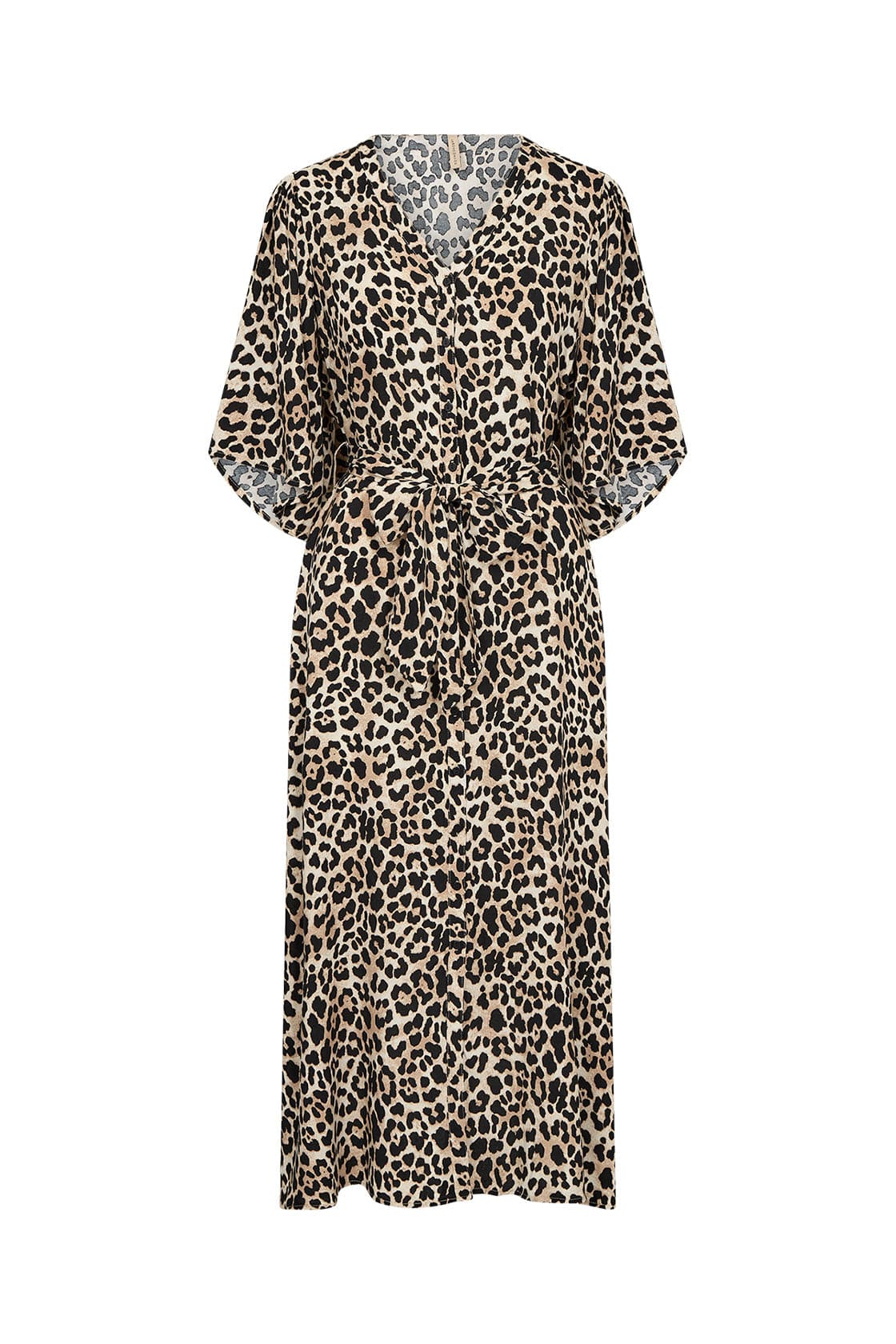 Soya Concept Pietta Leopard Print Midi Dress - Sand Combi