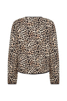 Soya Concept Pietta Leopard Print Quilted Jacket - Sand Combi