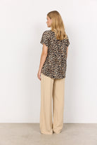Soya Concept Pietta Leopard Print Top - Sand Combi