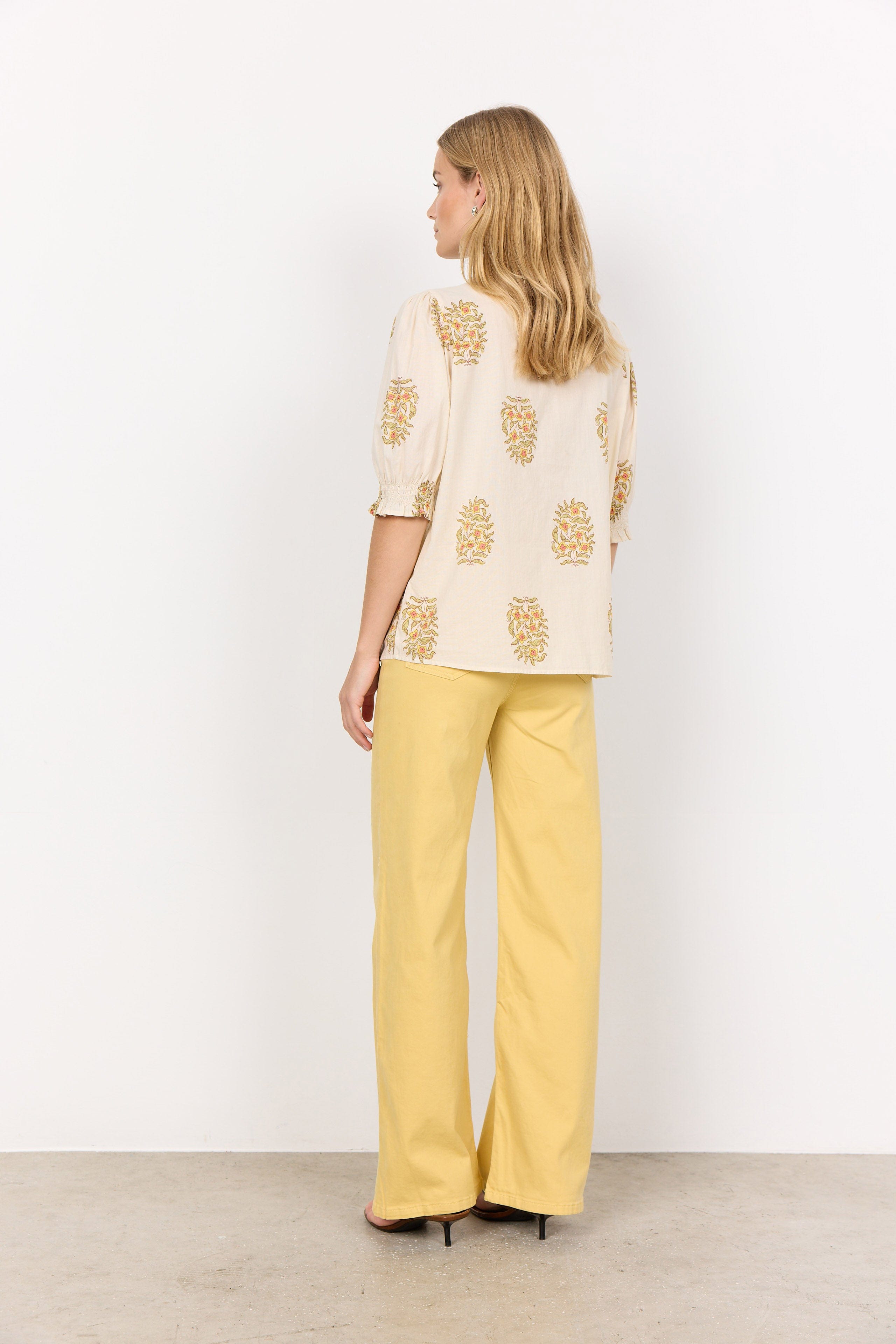 Soya Concept Pompeia Printed Blouse - Cream Combi