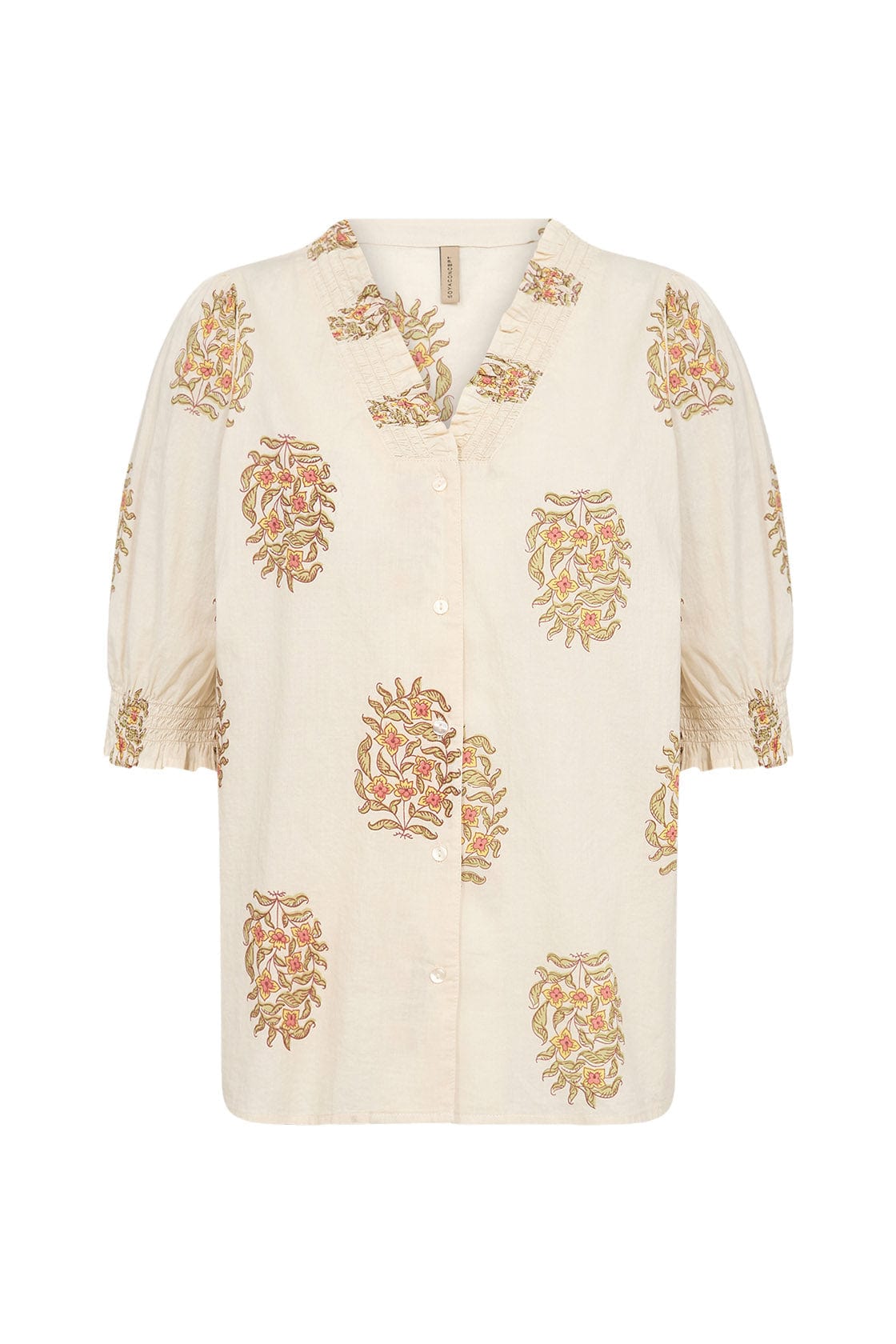 Soya Concept Pompeia Printed Blouse - Cream Combi