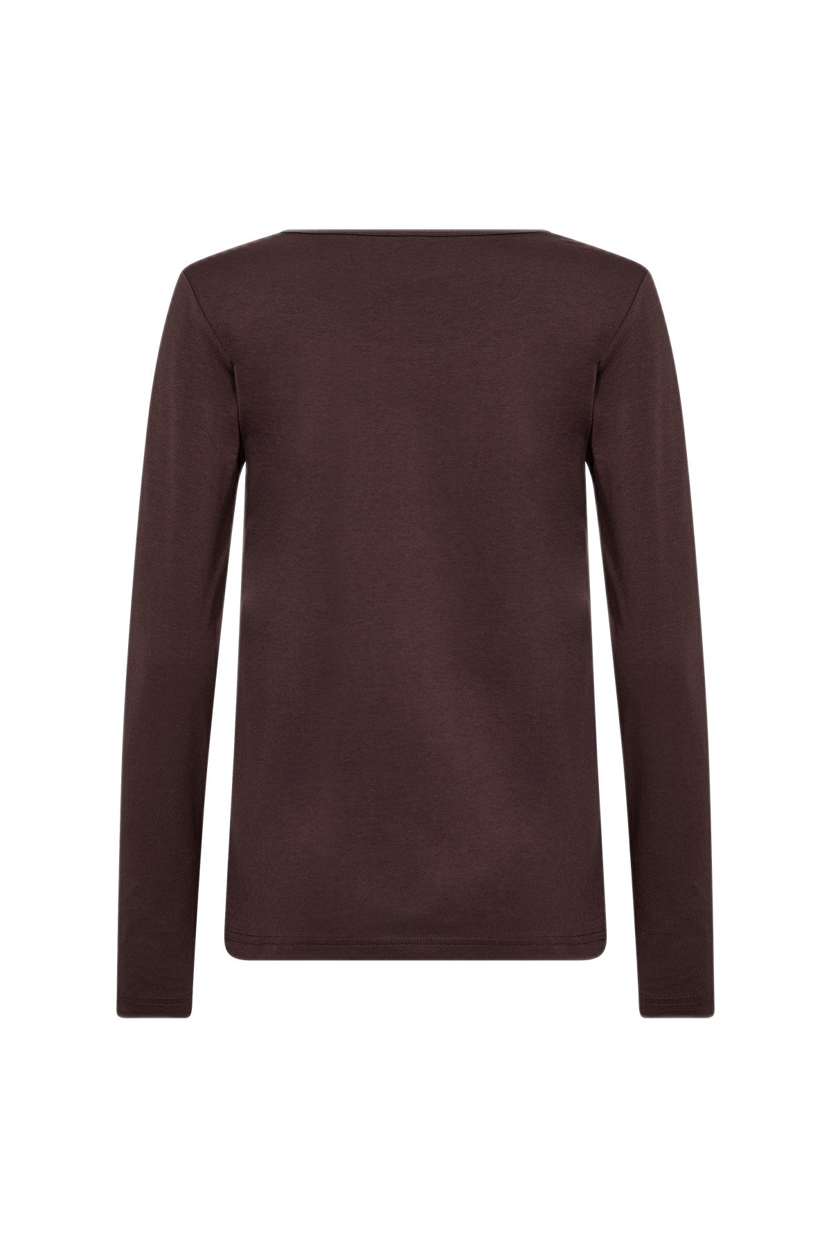 Soya Concept Pylle Plain Long Sleeve Top - Chocolate Plum