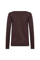 Soya Concept Pylle Plain Long Sleeve Top - Chocolate Plum