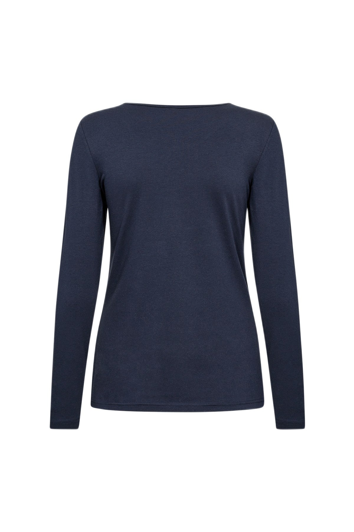 Soya Concept Pylle Plain Long Sleeve Top - Navy