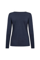Soya Concept Pylle Plain Long Sleeve Top - Navy