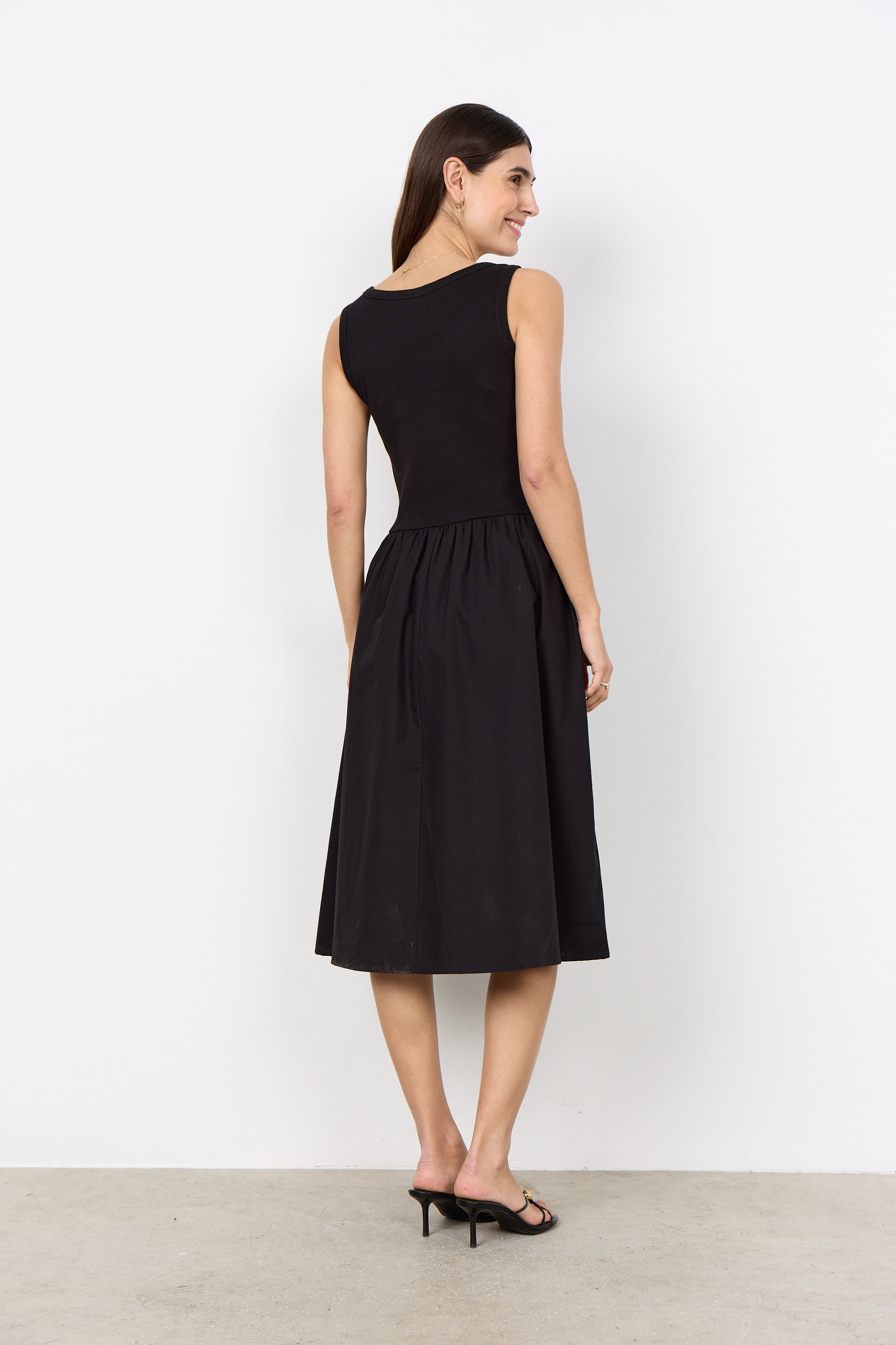 Soya Concept Rachelle Sleeveless Cotton Dress - Black