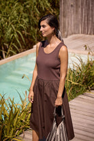 Soya Concept Rachelle Sleeveless Dress - Hot Fudge