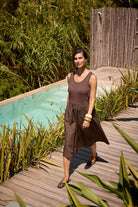 Soya Concept Rachelle Sleeveless Dress - Hot Fudge