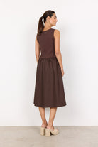 Soya Concept Rachelle Sleeveless Dress - Hot Fudge