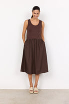 Soya Concept Rachelle Sleeveless Dress - Hot Fudge