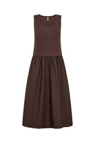 Soya Concept Rachelle Sleeveless Dress - Hot Fudge