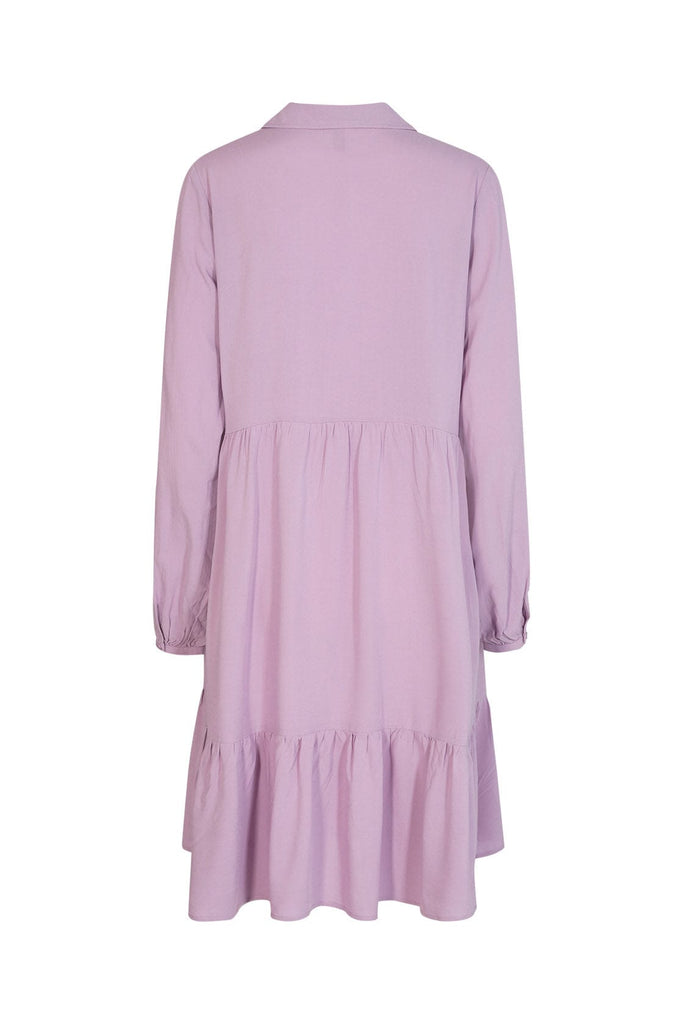 Soya Concept Radia Tiered Hem Dress - Lilac Mist
