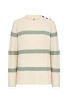 Soya Concept Remone Stripe Jumper - Mineral Green Combi