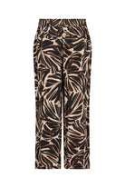 Soya Concept Roksana Leaf Print Cropped Trousers - Hot Fudge Combi