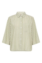 Soya Concept Rosette Stripe Shirt - Calliste Green Combi