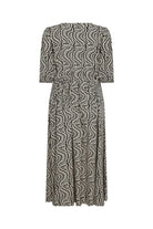 Soya Concept Rositta Printed Midi Dress - Black Combi