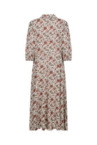 Soya Concept Samea Printed Midi Dress - Mineral Red Combi