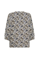 Soya Concept Samea Printed Three Quarter Sleeve Blouse - Hydrangea Combi