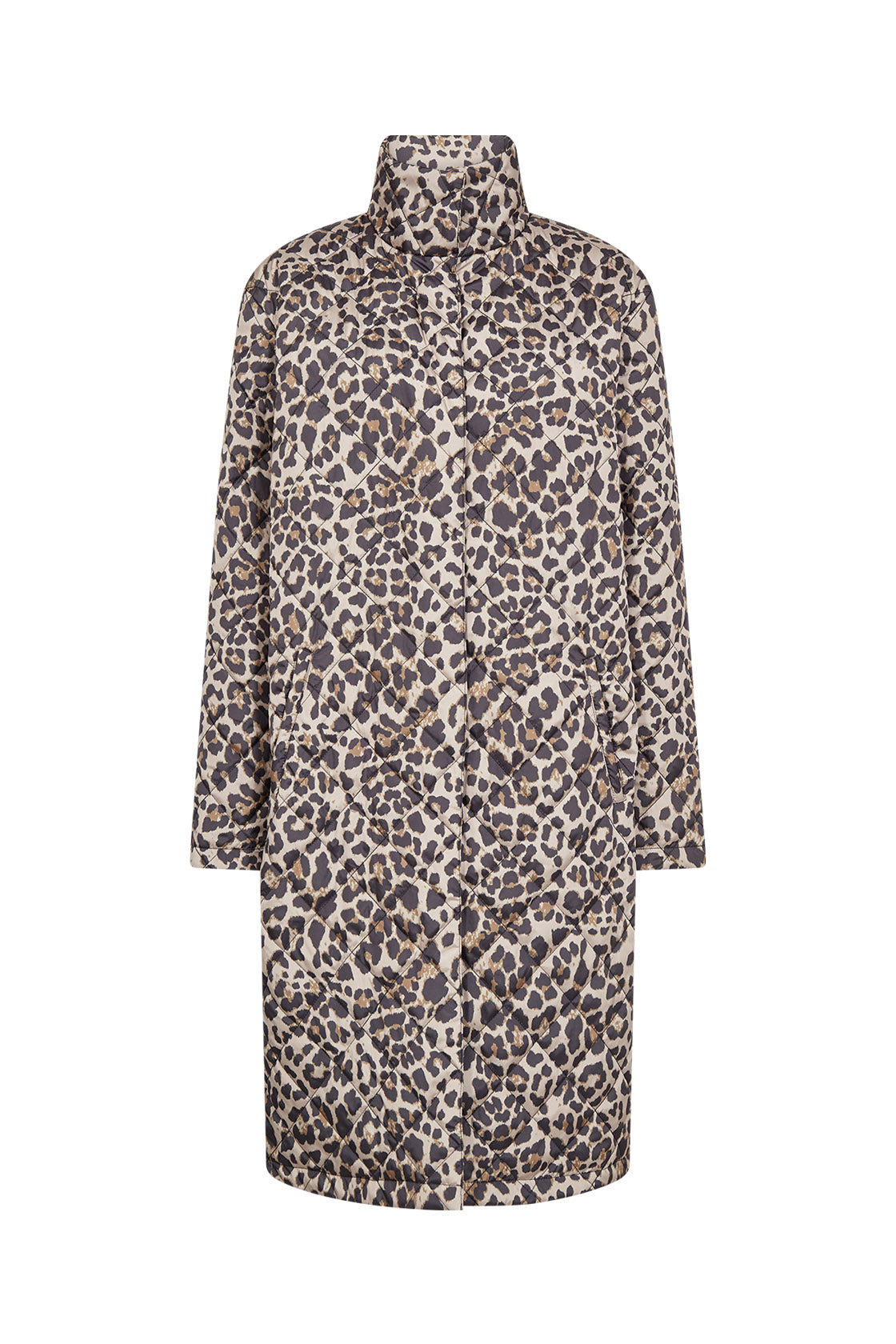 Soya Concept Sedine Quilted Leopard Print  - Black Combi