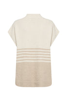 Soya Concept Selvi Knitted Drop Shoulder Jumper - Sand Melange Combi