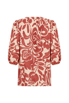 Soya Concept Senta Printed Blouse - Mineral Red Combi
