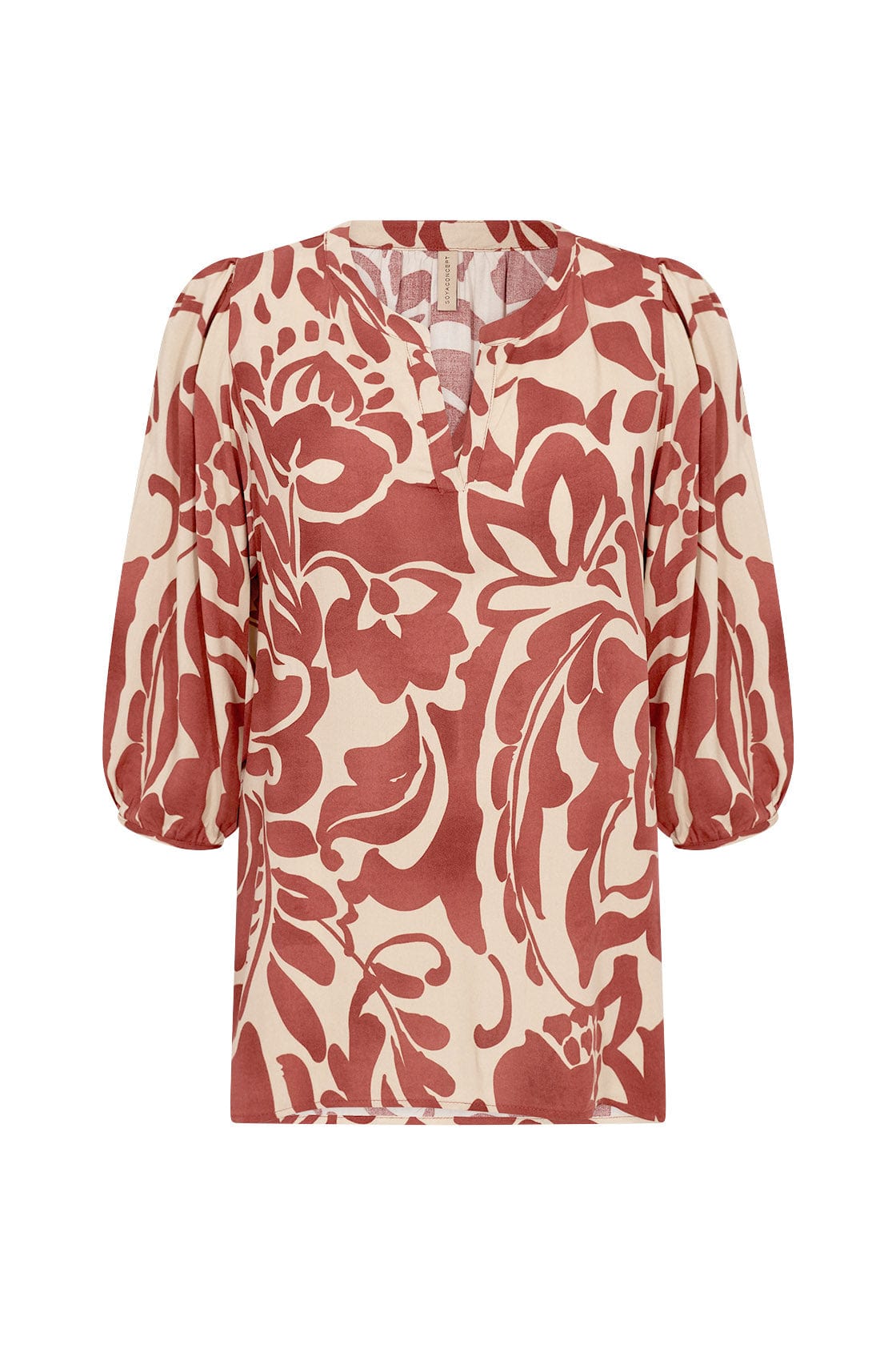 Soya Concept Senta Printed Blouse - Mineral Red Combi