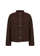 Soya Concept Shaima Boucle Style Jacket - Chocolate Plum