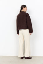 Soya Concept Shaima Boucle Style Jacket - Chocolate Plum