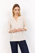 Soya Concept Silva Applique Blouse - Cream