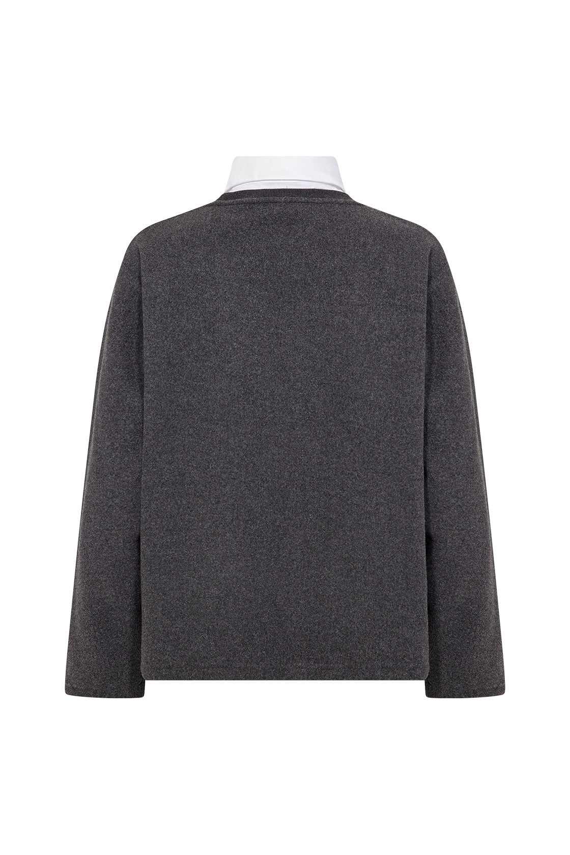 Soya Concept Vagna 2 in 1 Shirt and Wool Blend Jumper - Dark Earth Melange