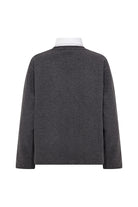 Soya Concept Vagna 2 in 1 Shirt and Wool Blend Jumper - Dark Earth Melange