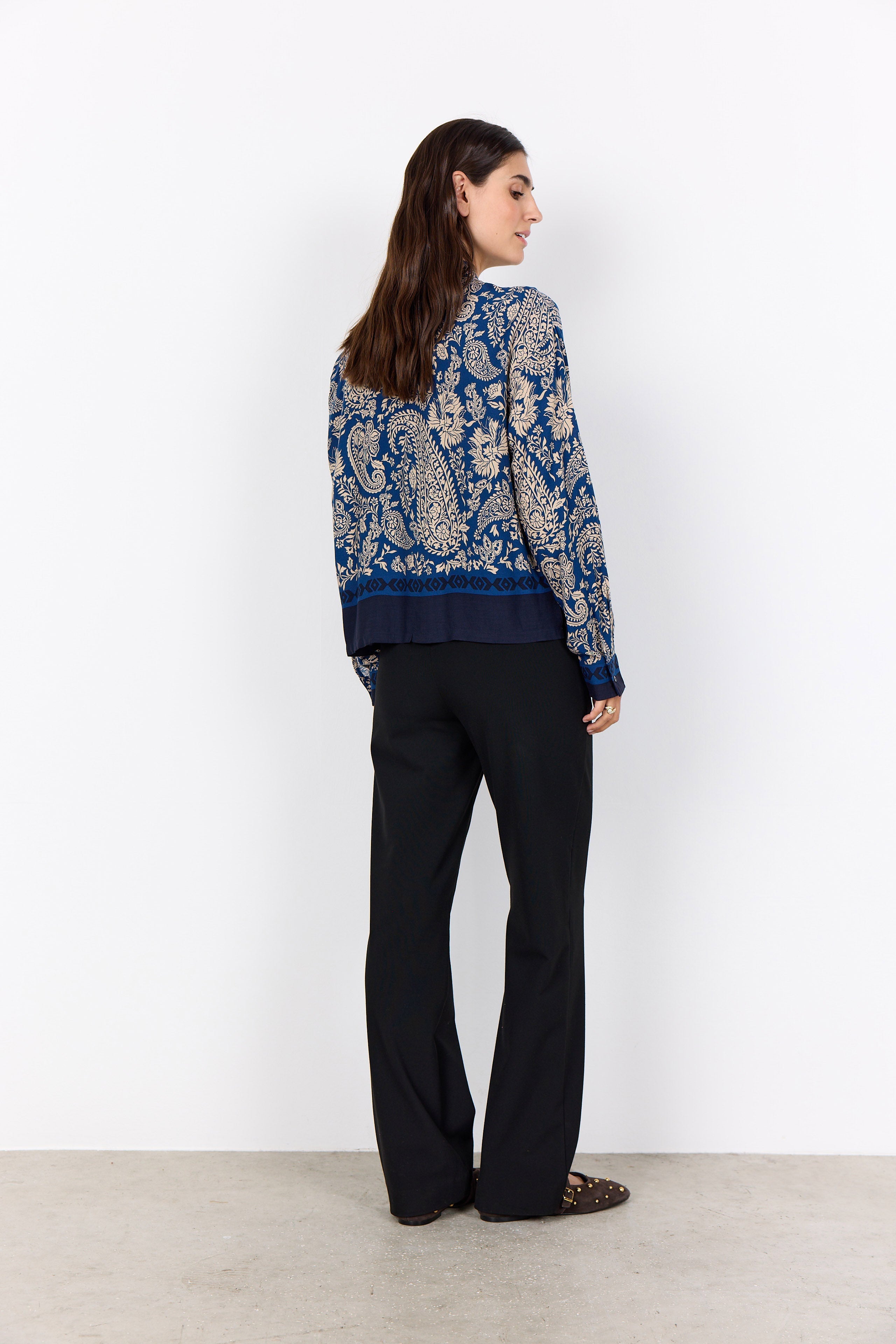Soya Concept Valgerda Paisley Print Shirt - Estate Blue Combi