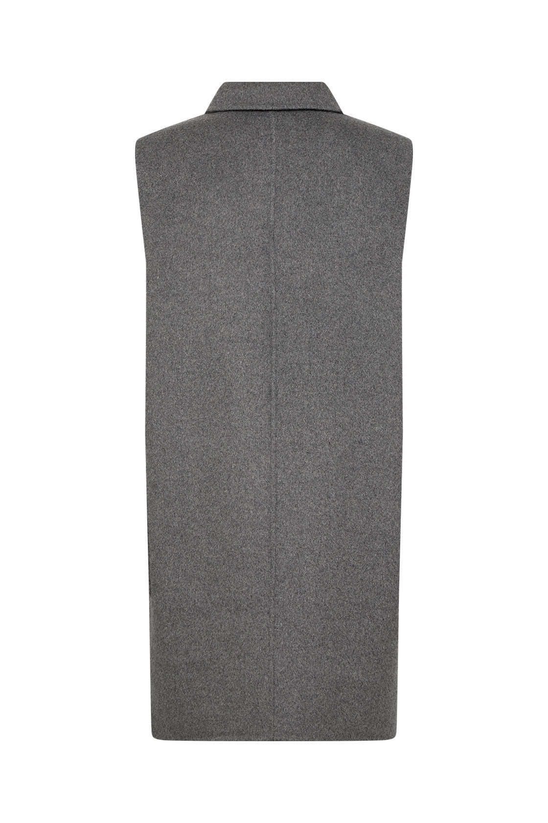 Soya Concept Vienna Longline Wool Blend Waistcoat - Dark Earth Melange