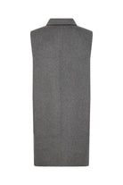 Soya Concept Vienna Longline Wool Blend Waistcoat - Dark Earth Melange